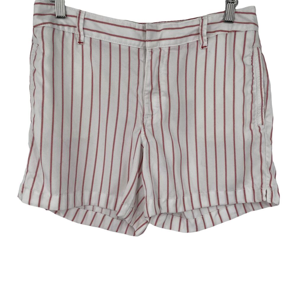 Tommy‎ Hilfiger White and Red Striped Shorts Size 8